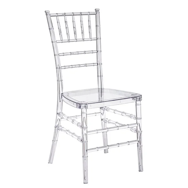 Italian Furniture Stackable clear Transparent Plastic Chivari Chair with Cheap Price