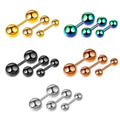 Stainless Steel Mix Colors 30pcs Fancy Piercing Tragus Stud Earrings Cartilage Helix Sexy Women Men Party Wedding Gift Body
