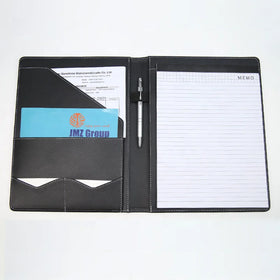 Custom File Folder Card Pocket Promotional Filing Product A4 Imitation Leather Business Portfolio Ready Stock JMZ Brand
