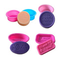 DIY Letters 6 Types Soap Molds Silicone Rectangle Round Square Handmade Single Soap Moulds Cupcake Silicone Slab Mold Soap