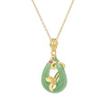 Fashionable and Luxurious Gold Lotus Safety Buckle Lock Bone Chain Stainless Steel Necklace