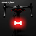 RIDERACE Smart Bicycle Tail Light Warning Light Various Rainproof LED Bike Rear Light USB Rechargeable COB Cycling Tail Lamp