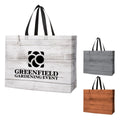 CHALET Stylish Ultrasonic Heat Seal Non-Woven Tote Bag Laminated Promotional Fashion Shopping Bags with Letter Pattern