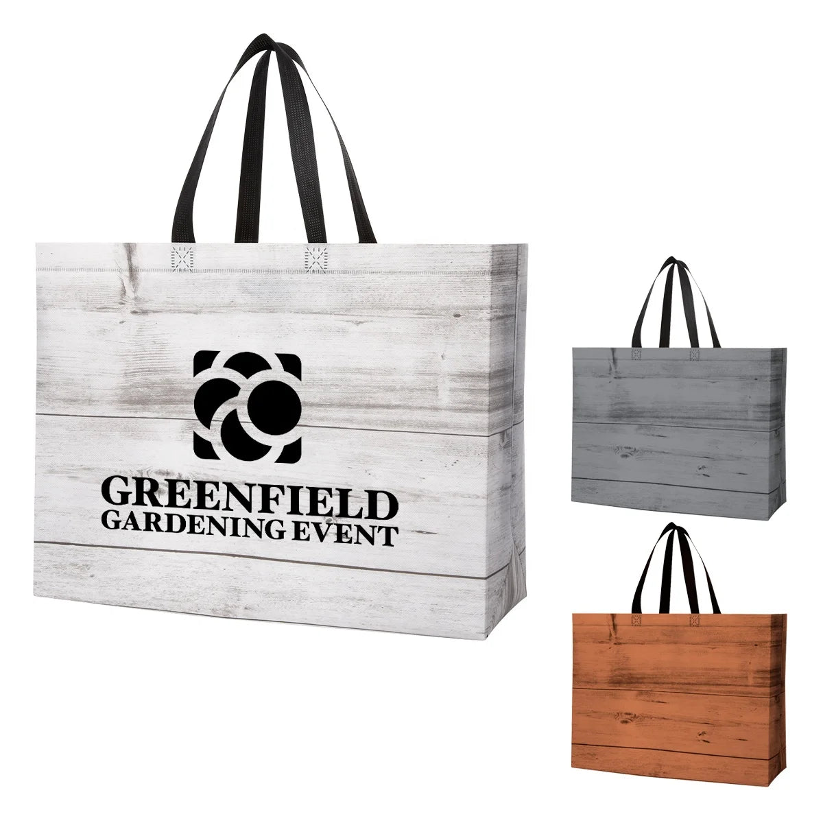 CHALET Stylish Ultrasonic Heat Seal Non-Woven Tote Bag Laminated Promotional Fashion Shopping Bags with Letter Pattern