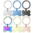 Promotional Custom Logo  DIY Stainless Steel Laser Engraving Blank Bone Claw Shape Keychain Pet Dog Tag Car Keyring