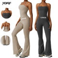 YOKE 2024 New Popular Women Sportswear Gym Fitness Workout Jumpsuits Yoga Apparel One Piece Yoga Seamless Girls Jumpsuits