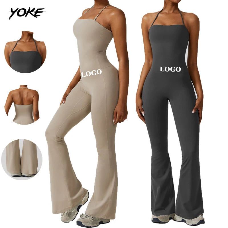 YOKE 2024 New Popular Women Sportswear Gym Fitness Workout Jumpsuits Yoga Apparel One Piece Yoga Seamless Girls Jumpsuits