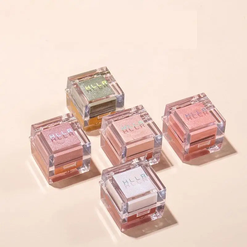 Wholesale Little Ice Cube Two-tone Blush Highlight Glitter Pearl Sequins Matte Fashionable Highlight