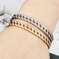 Women's Trendy Diamond Hollow Chain Stainless Steel Bracelet New Design Fashion Party Jewelry Accessories Wholesale