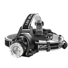 Portable Zoomable Fishing Headlamp Rechargeable Outdoor Emergency Flashlight for Camping Hiking and Cycling LED Headlight