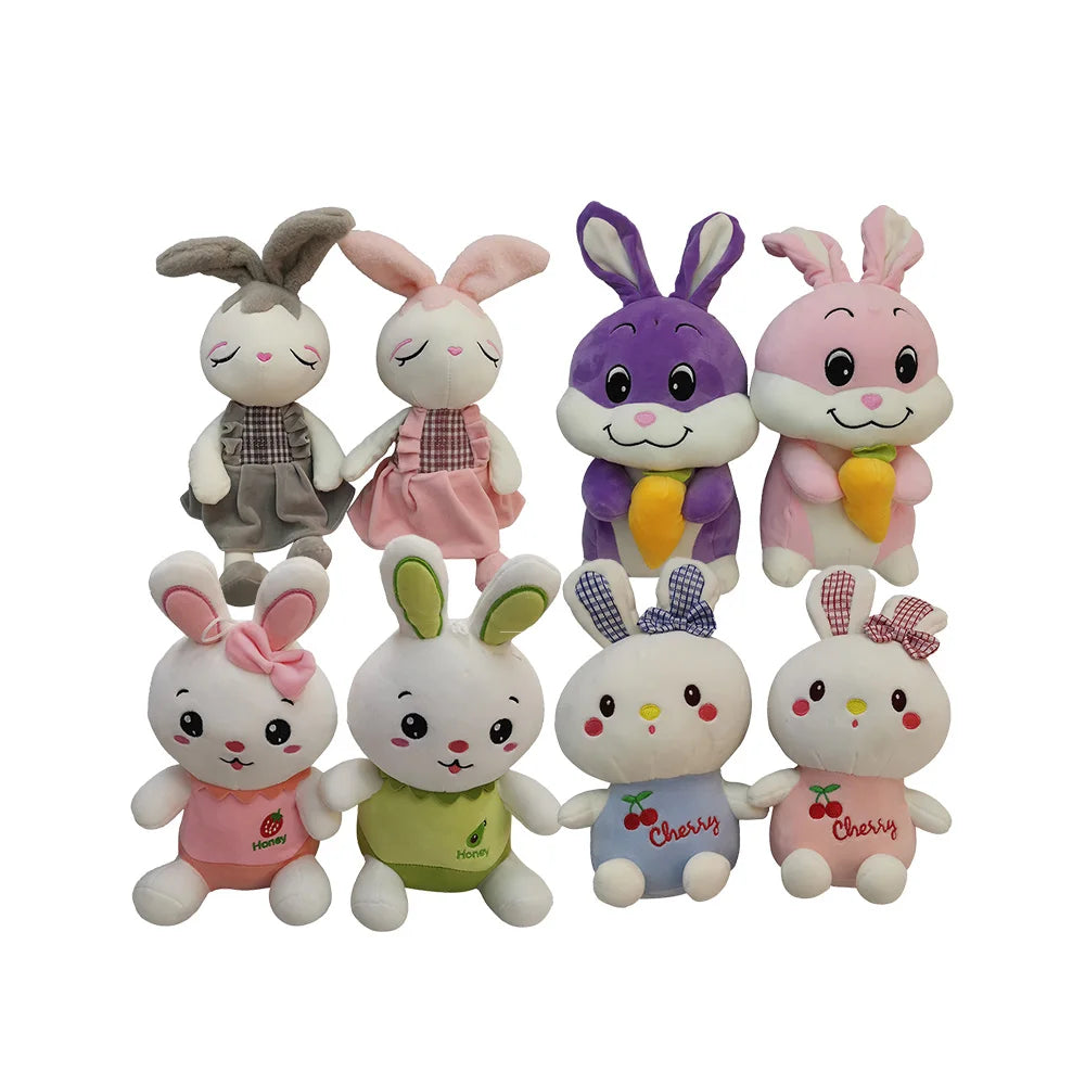 Ready to Ship Kids Cute Soft Plush Rabbit Bunny Animal Toy Promotional Cheap Crane Machine Soft Plush Toys Claw Machine Doll