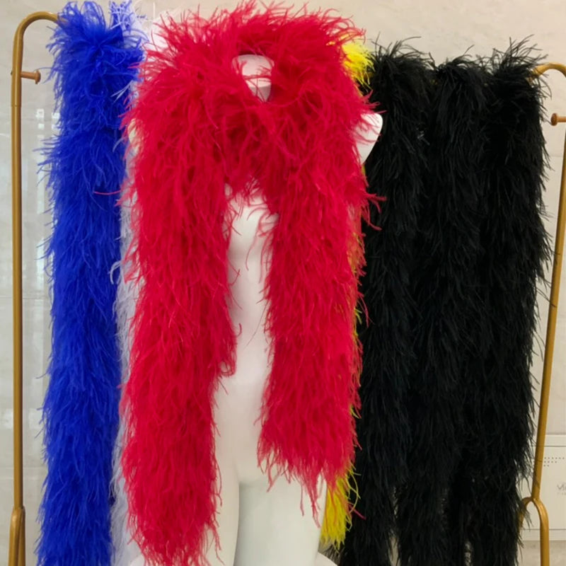 More Than 250 Colors for Choose Ostrich Feather Trim Fabric Feather Boa Chandelle Boa 1-30ply Decorative Feather Ostrich Boa