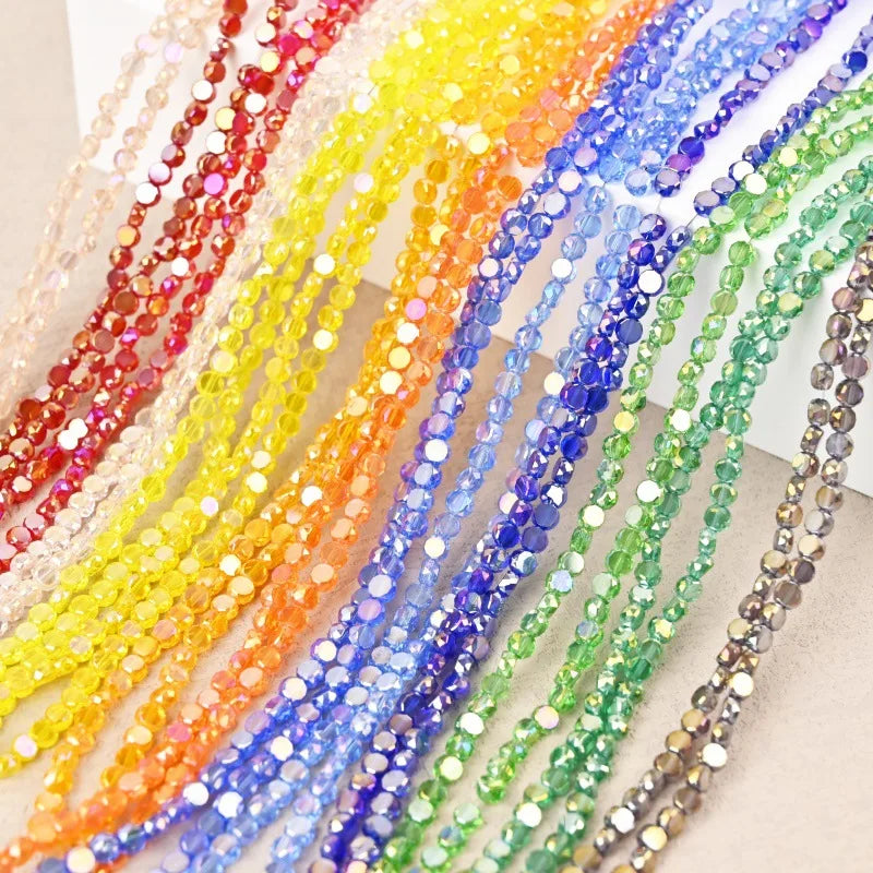 JC Crystal New Shape 6mm 8mm Faceted String Crystal Beads for Jewelry Making Fancy Shape AB Colors Diy Crystal Beads