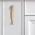 Feather style cake tray cabinet handle pull Brass metal handles for furniture MH-100