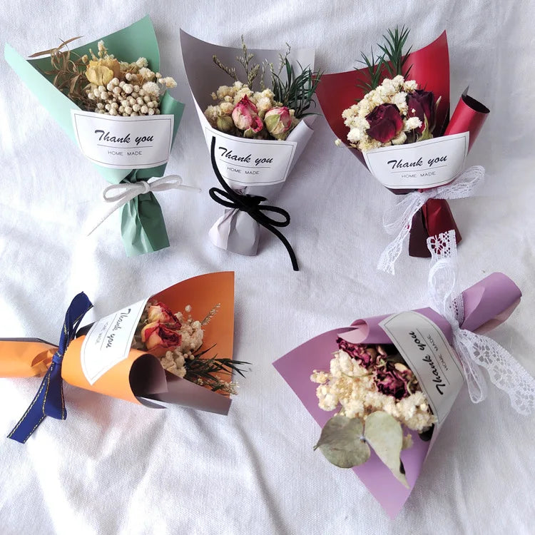 DREA Refrigerator Car Interior Decoration Natural Pressed Mini Dried Flower Arrangement Wholesale