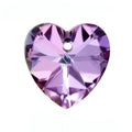 8mm 10mm 12mm Heart Shaped Glass 3D Pendant Rhinestones Loose Single Hole for DIY Jewelry