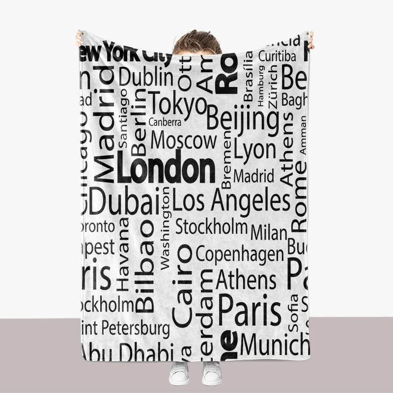 Soft Sherpa Flannel Throw Blanket Printing Name Knitted Wearable Custom Photo Design Cozy Fleece Printed Custom Blanket