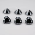 4mm-10mm Heart Cut Black Moissanite Stone 0.5ct 1ct 2ct 3ct Heart Moissanite Diamond Loose Gemstone