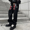 AeeDenim Custom Hip Hop Punk Digital Transfer Printing Denim Trousers Relaxed Fit Baggy Jeans Men Washing Men's Jeans