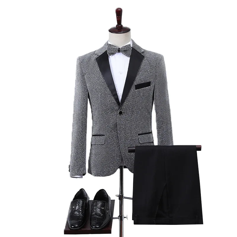 New Arrival Men's Dress Suit for Spring and Autumn Professional Business & Wedding Groom Host Performance Suit