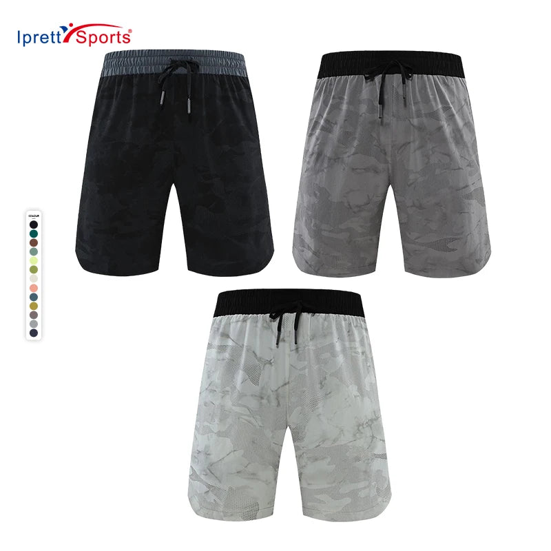 Camouflage Plus Size Gym Shorts Men's High Elastic Sports Pants Loose Training Quick Drying Breathable Running Basketball Shorts