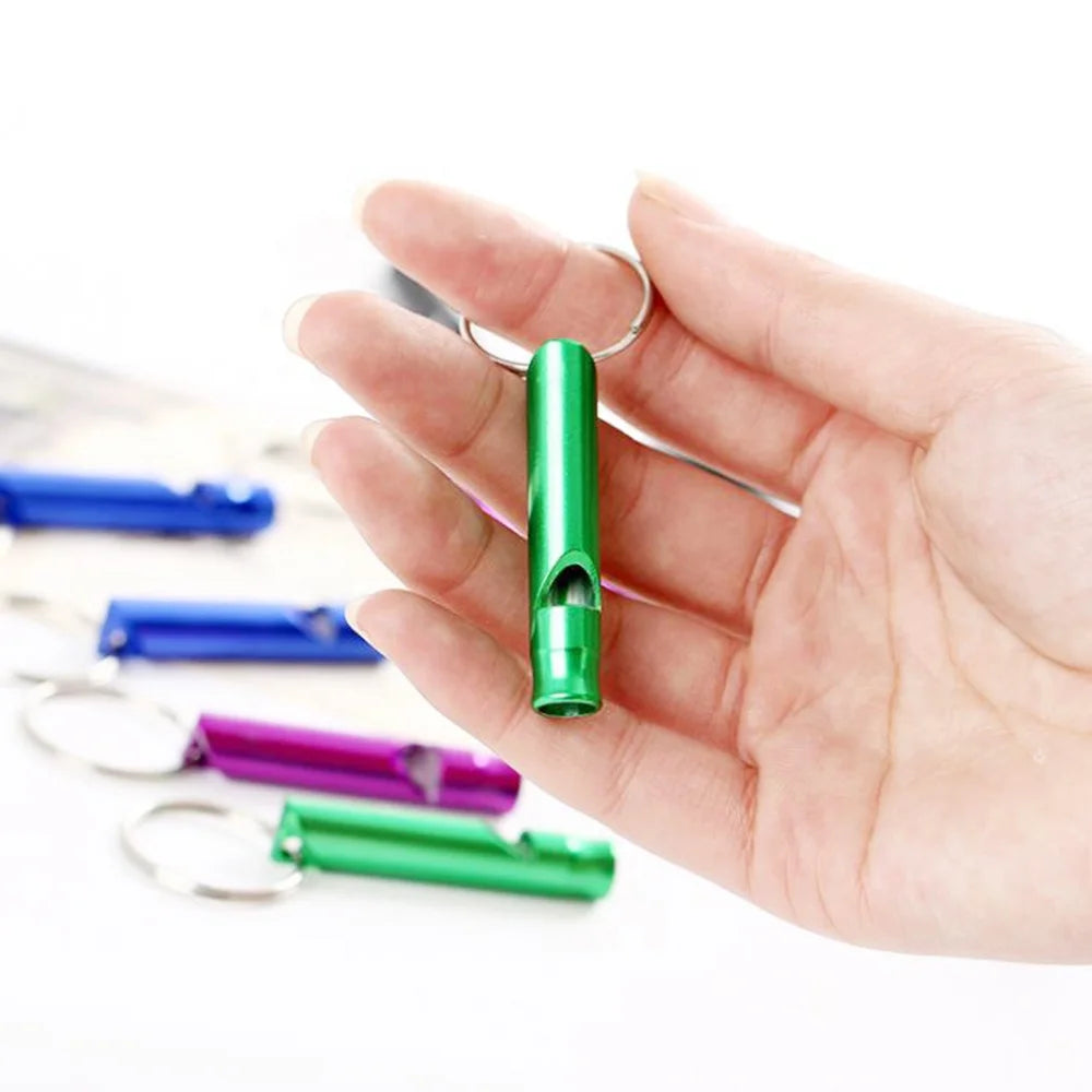Factory Price Whistle Aluminum Small Size Camping Hiking Apito Survival Silbar Emergency Sifflet Outdoor EDC Tools Train Whistle