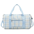 Travel Bag Dance Foldable Travel Cosmetic Clothes Storage Duffle Bag for Women Ladies Cotton Plaid Duffel Sporting Bag Weekends