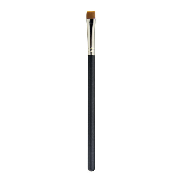 Professional Black Foundation Brushes Private Label Custom Synthetic Blending Thin Eyebrow Flat Concealer Brush