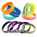 Custom Print logo Silicone Bracelet Wristband Promotion Wholesale Silicone Bracelets Rubber Wristband