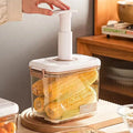 BPS Free Reusable Injection Molded Rectangle Plastic Vacuum Seal Food Storage Containers Set with Pump