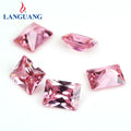 Custom Pink Rectangle Shape Fancy Stones Zircon Rhinestones for Clothes Decoration Factory Customized Pink Rectangle Shape Fancy