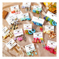 Custom Colorful Bohemian Acrylic Tassel Heart Stud Hoop Earrings Set for Women Jewelry Set Gift