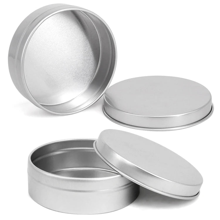 Custom Storage Wax Aluminum Jars Large Round Metal Tins Round Empty Tin Can Jars Round Cosmetic Cream Aluminum Jar 100ml