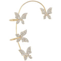 Brass Alloy and Brass butterfly Charms Ear Wrap Cuff Jewelry Women Earrings Cuffs for Non Pierced Ears