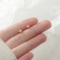New Design S925 Sterling Silver CZ Pave Clover Flower Stud Earrings for Women G6286
