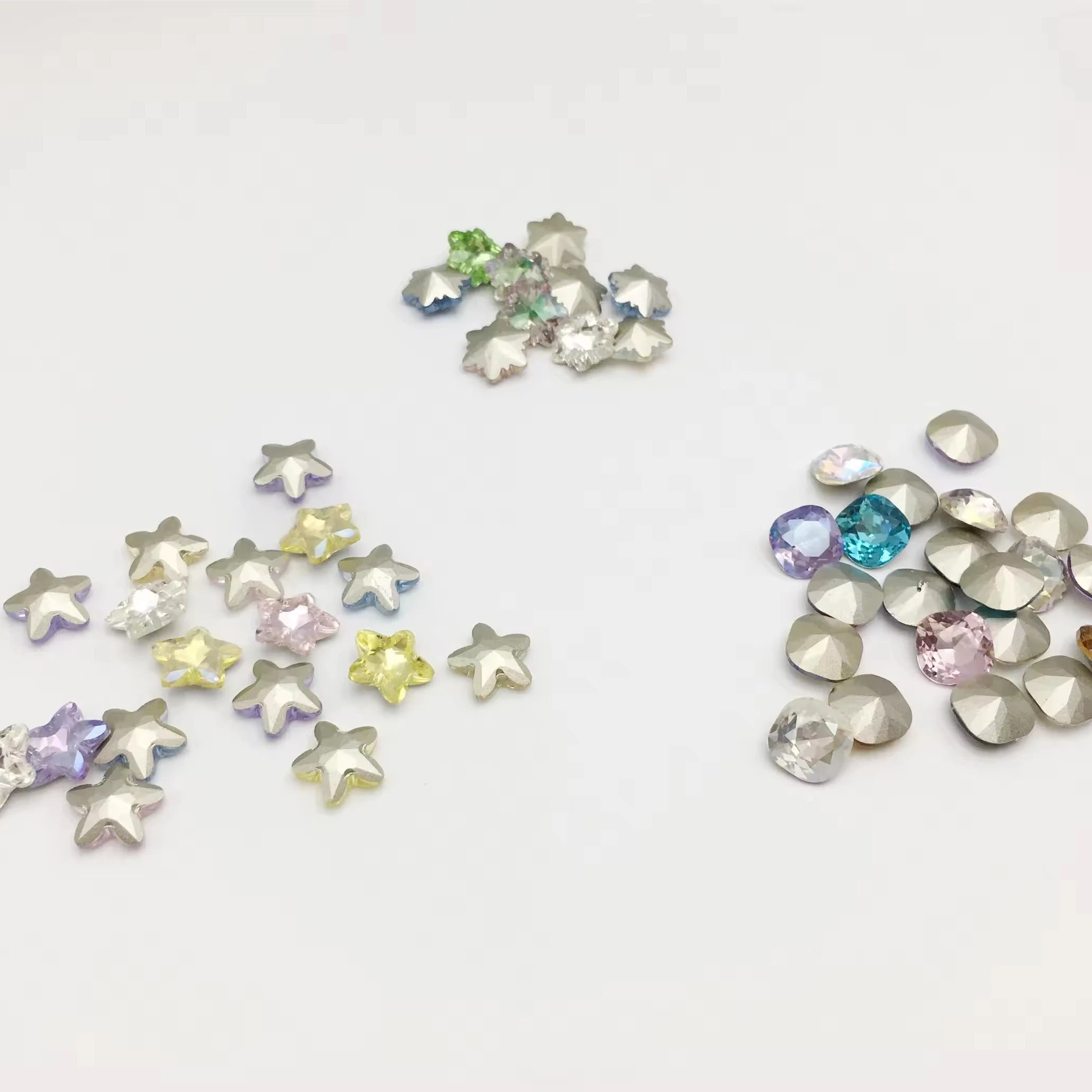 Super Shiny Irregular Crystal Glass Diamond Glue Loose Rhinestones for Nail Art Jewelry Multiple Shaped Pointed Technique