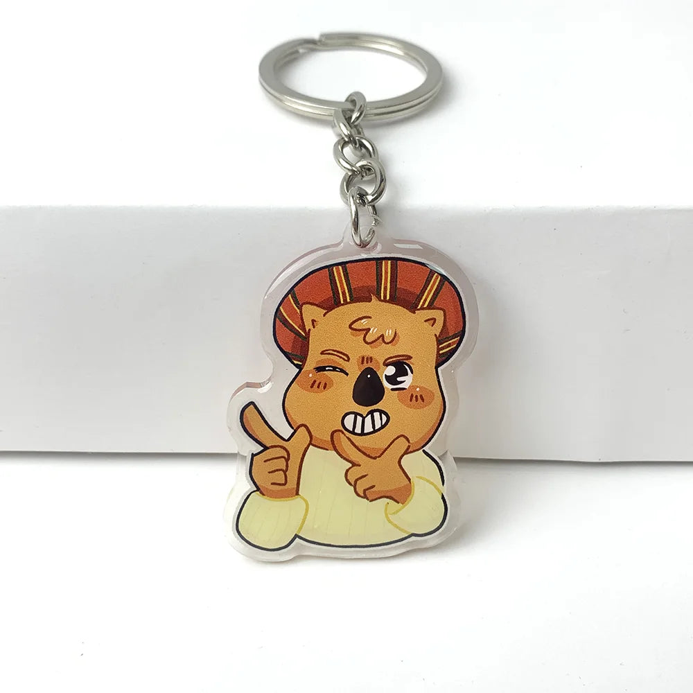 Customized Transparent Rainbow Cute Anime Acrylic Keychain Gift Plastic Double Sided Printing Acrylic Keychain