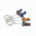 HZ Best Value of Mix Gemstone Phallus Keyring Semi-precious Stones Keyring for Sale