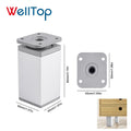 WELLTOP Hot Sale Aluminium Furniture Leg Outdoor Living Room Suitable Metal Feet Cabinet Adjustable Legs Hardware Accessories