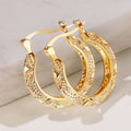 CAOSHI OEM ODM Hollow Hoop Earrings Gold Silver Rose Gold Coating Women Fashion Jewelry Thick Ladies Bridal Earrings