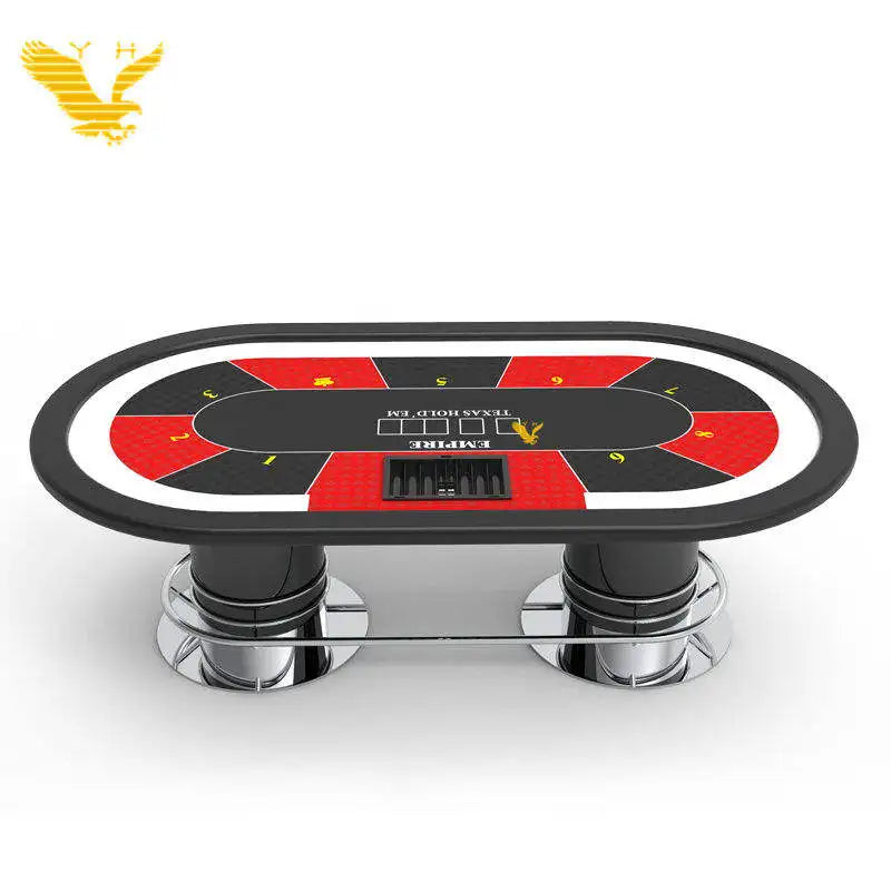 YH Luxury Custom Texas Hold'em Poker Table for Home Entertainment and Casino Gambling