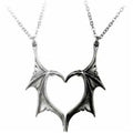 2021 Jewelry Gothic Heart Pendant Necklace Devil Wing Pendant Necklace Devil Wing Gothic Necklace