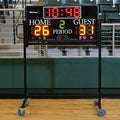 RYK 4' X 2' LED Electronic Scoreboard Display Indoor Outdoor Wall Mountable Basketball Volleyball Football Court Equipment Black