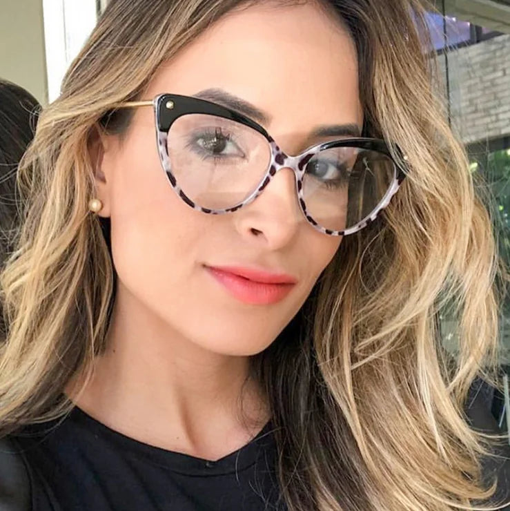 93308 New Brand Ladies Soft Feel Tr90 Blue Light Blocking Eyeglass Frames Fashion Optical Glasses Logo Printing 2021
