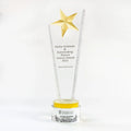 Wholesale Clear Star Shaped Crystal Plaque Award Trophy Custom Uv Printing Crystal Trophy Award for Business Souvenir