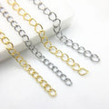 Wholesale Stainless Steel 3mm 5mm Necklace Extender Chain 18K Gold Silver Extension Chain DIY Jewelry Accessories