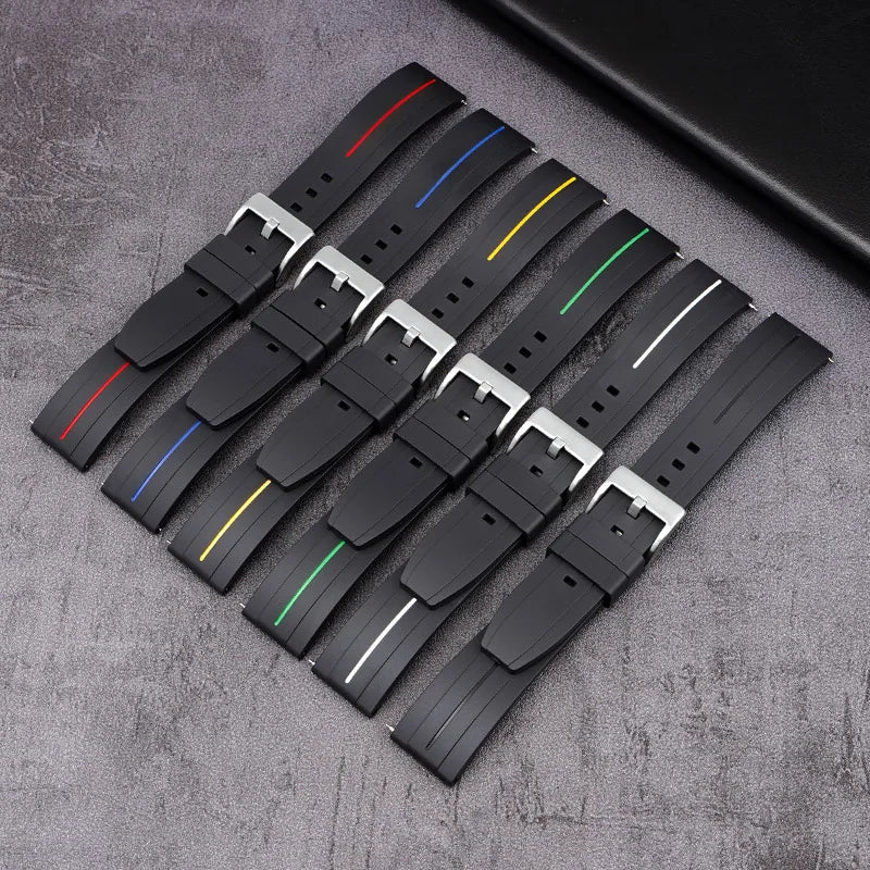 Quick Release Waterproof Soft Silicone Watch Straps Bands 20mm 22mm for Huawei GT2 Samsung Smart Watch