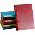 6 Ring Binder Loose Leaf Leather A5 Notebook Luxury Business Budget Journal Notebook PU Leather Cover A5 Binder