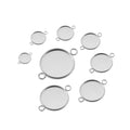 Polymer Clay Jewelry Tray Stainless Steel Blank Cabochon Tray DIY Base for Bracelets Jewelry Components