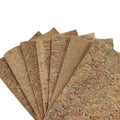Portugal Wood Grain Colored Cork PU Leather PVC Fabric Material for Making Cover/DIY Accessories/Handbag/Clothing
